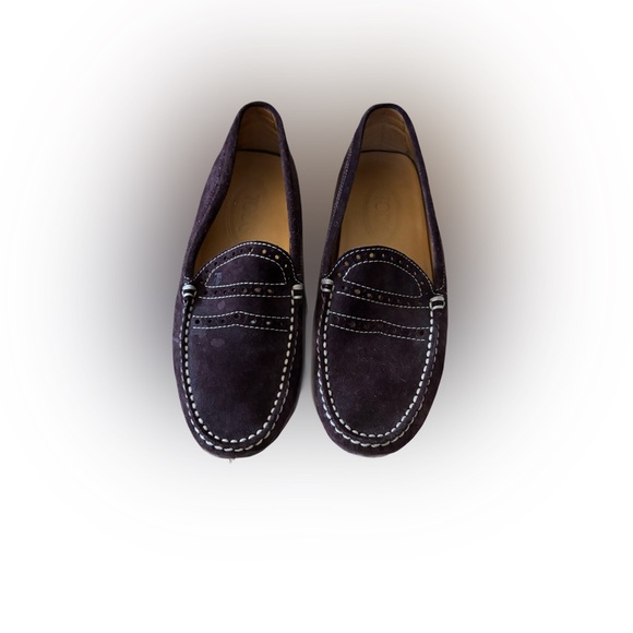 TODS’S Burgundy Suede Gommino Loafers - Ladies Sz 38 - Picture 8 of 8
